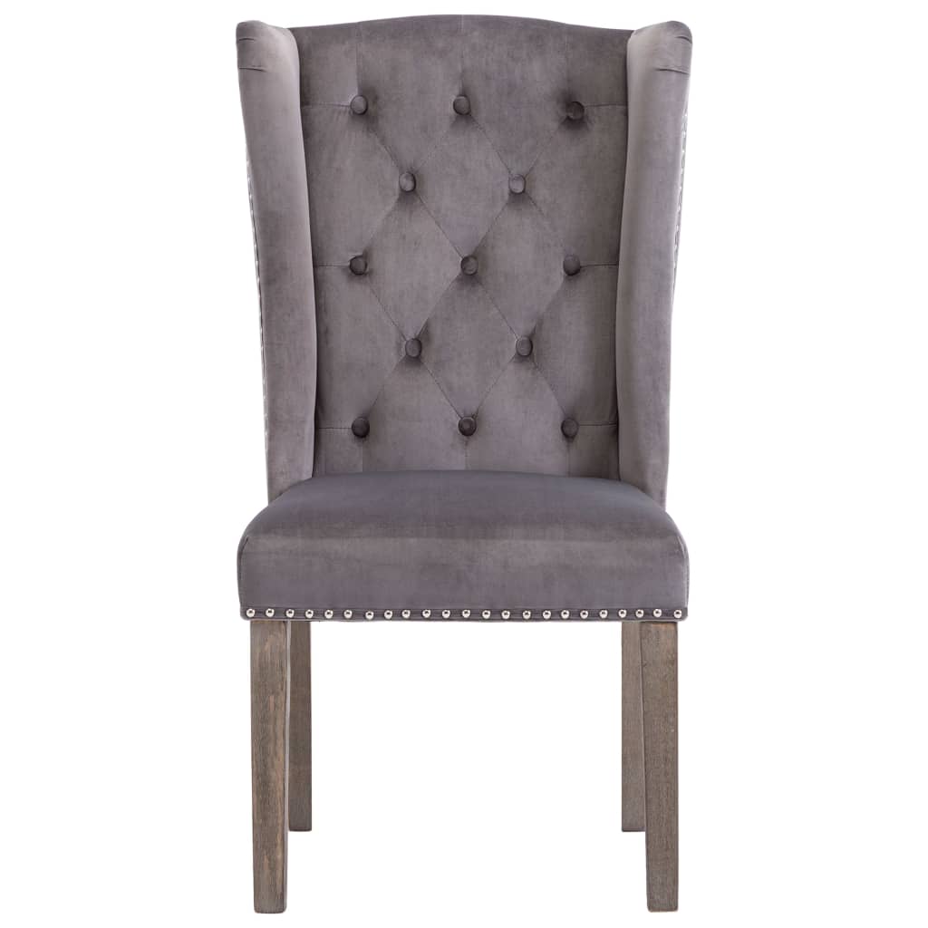 Blagovaonska stolica siva baršunasta
