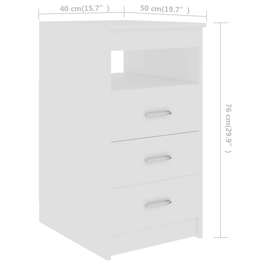 Radni stol bijeli 140 x 50 x 76 cm od konstruiranog drva