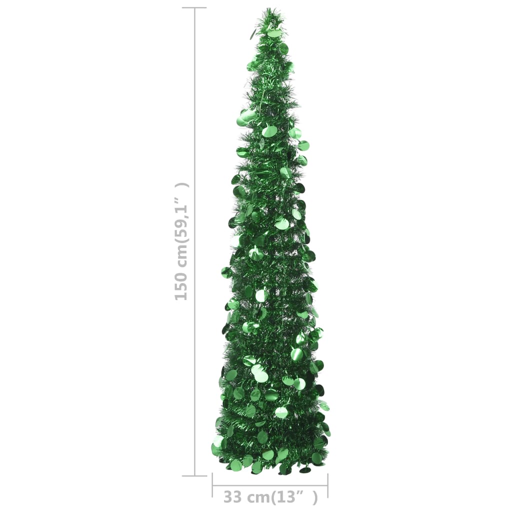 Prigodno umjetno božićno drvce zeleno 150 cm PET