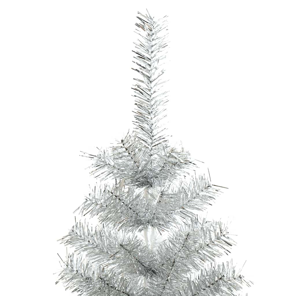Umjetno božićno drvce sa stalkom srebrno 150 cm PET