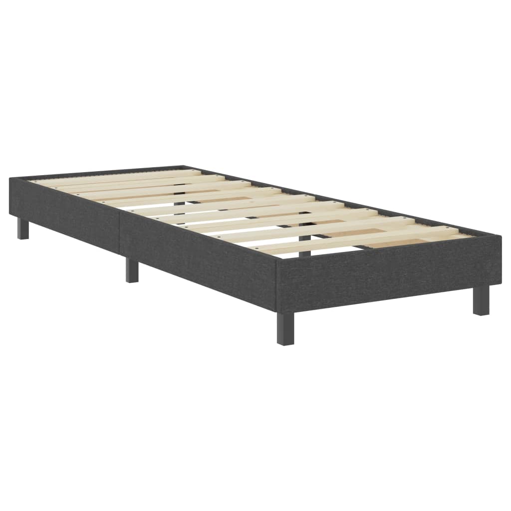Krevet od tkanine s oprugama tamnosivi 100 x 200 cm
