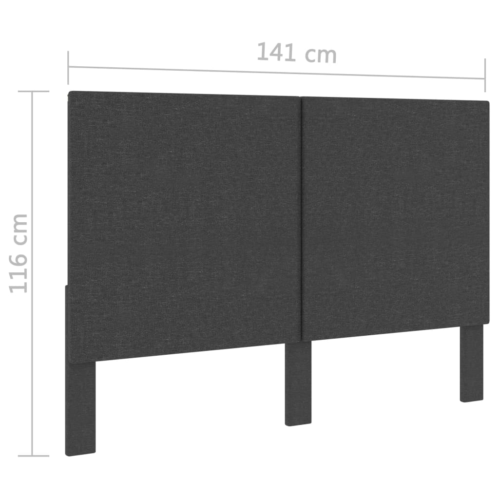 Krevet od tkanine s oprugama tamnosivi 140 x 200 cm