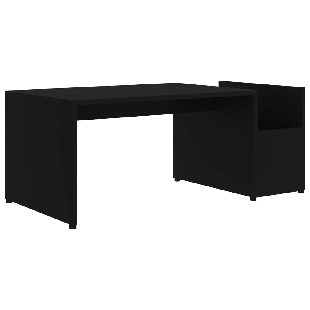 Stolić za kavu crni 90 x 45 x 35 cm konstruirano drvo