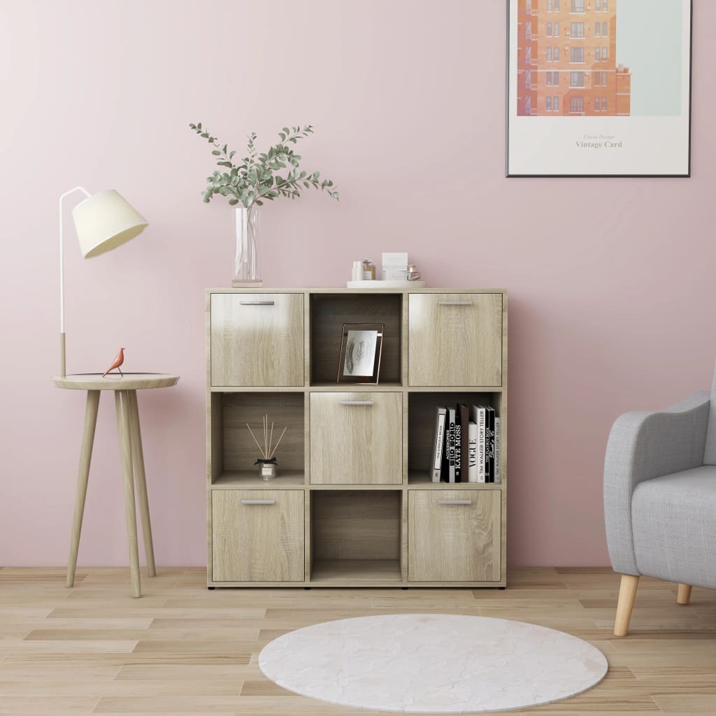 Ormarić za knjige boja hrasta 90x30x90 cm od konstruiranog drva