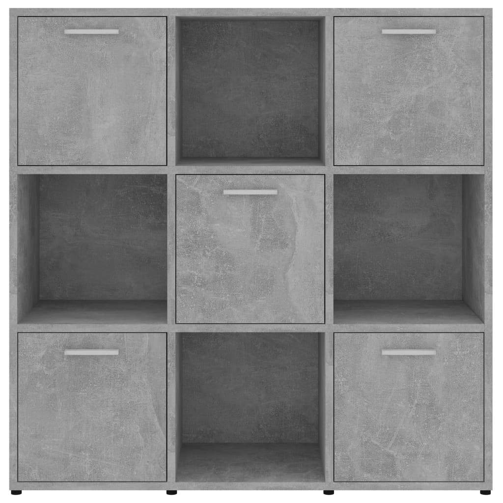 Ormarić za knjige boja betona 90 x 30 x 90 cm konstruirano drvo