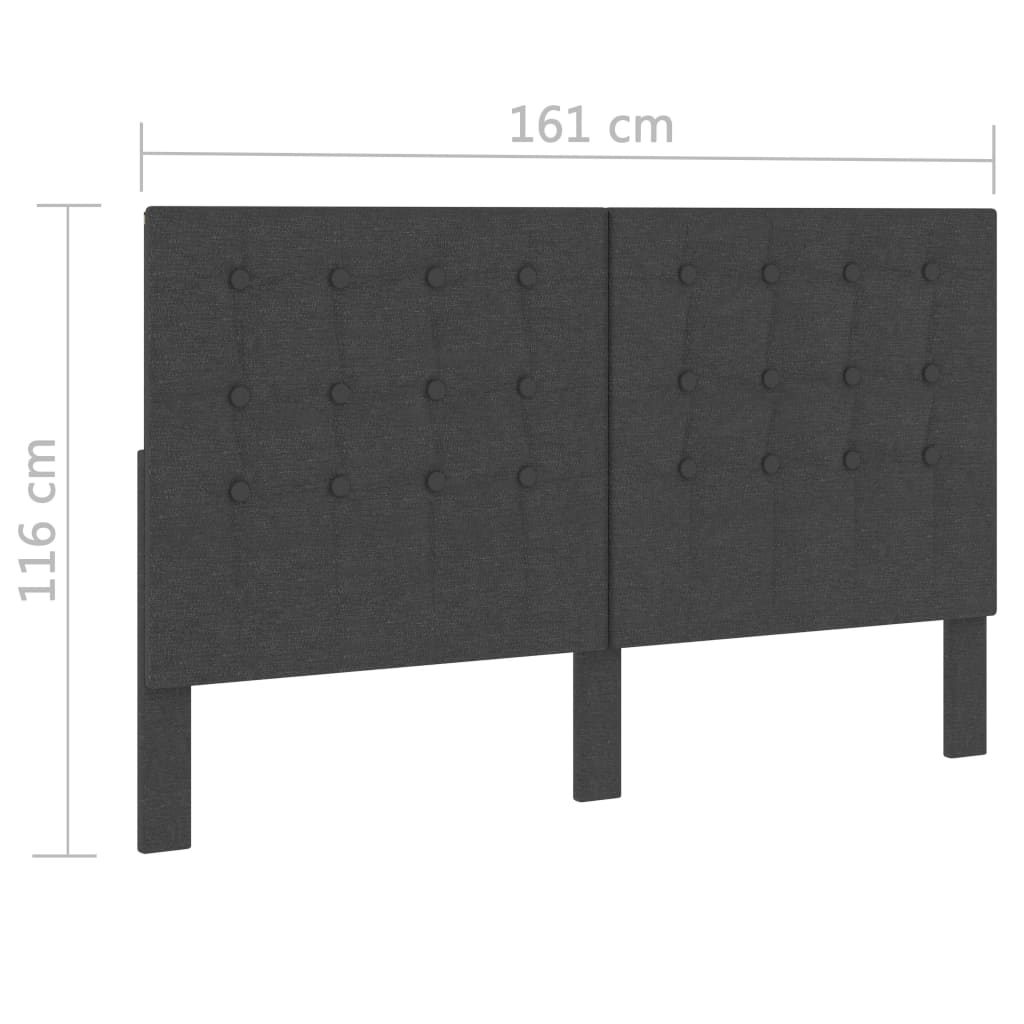 Krevet od tkanine s oprugama tamnosivi 160 x 200 cm