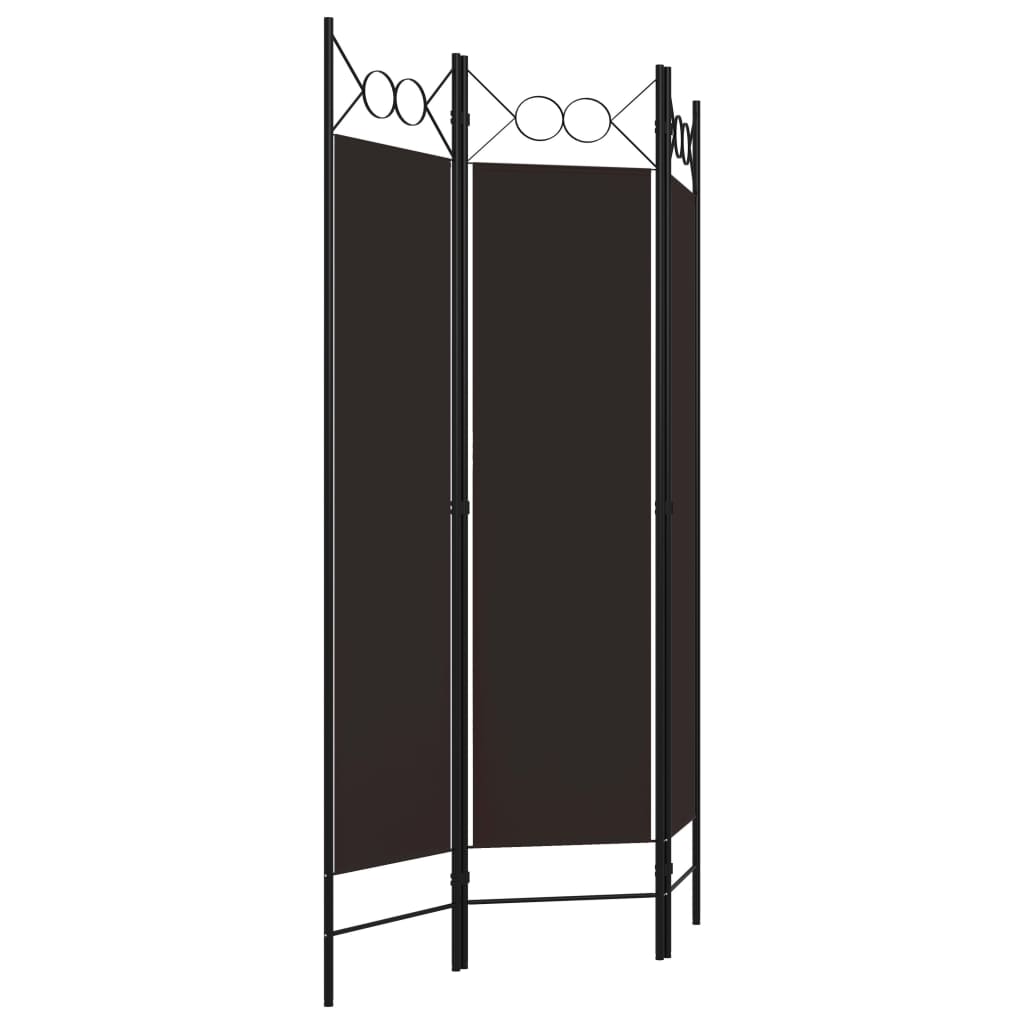 Sobna pregrada s 3 panela smeđa 120 x 180 cm