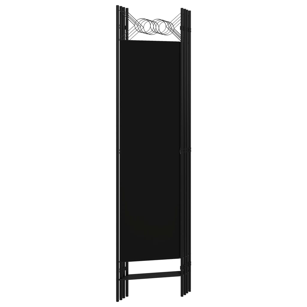 Sobna pregrada s 4 panela crna 160 x 180 cm