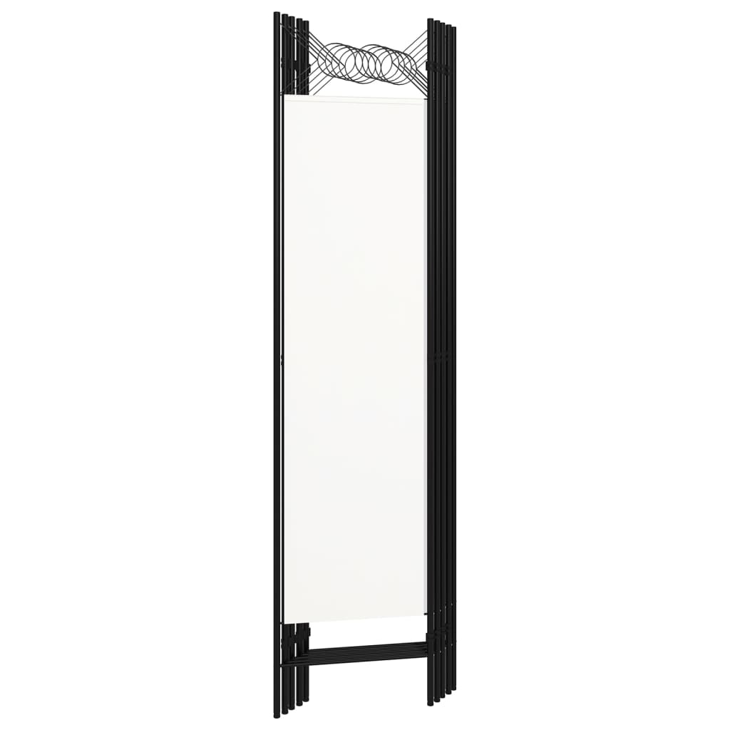 Sobna pregrada s 5 panela bijela 200 x 180 cm