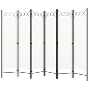 Sobna pregrada sa 6 panela bijela 240 x 180 cm