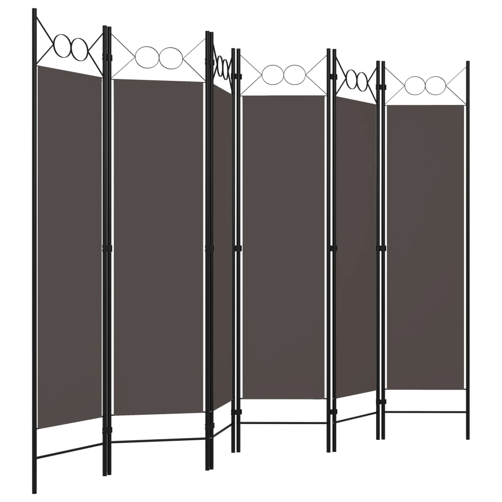 Sobna pregrada sa 6 panela antracit 240 x 180 cm