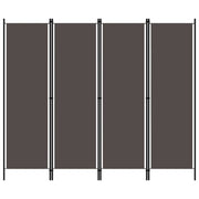 Sobna pregrada s 4 panela antracit 200 x 180 cm