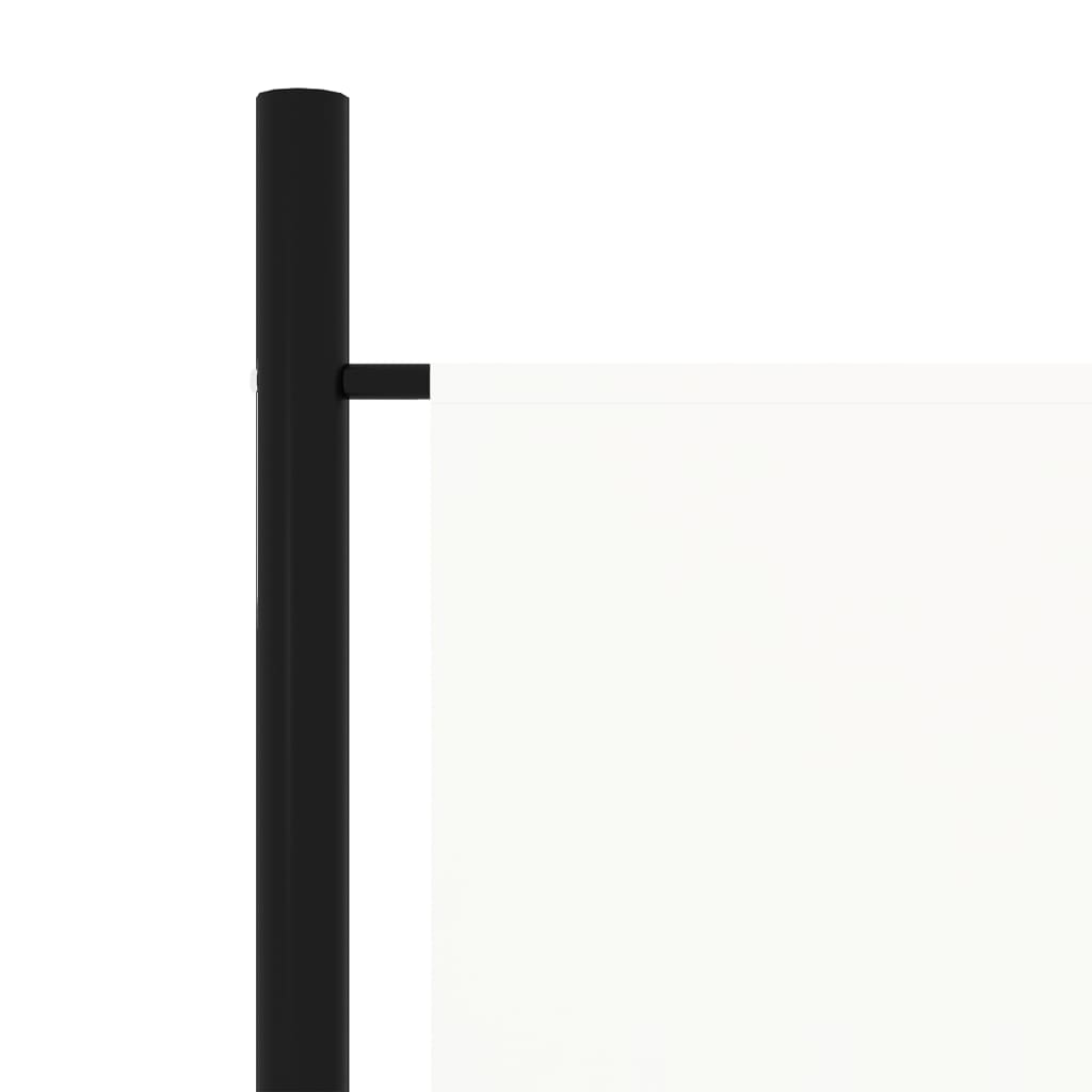 Sobna pregrada s 5 panela bijela 250 x 180 cm