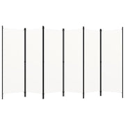Sobna pregrada sa 6 panela bijela 300 x 180 cm