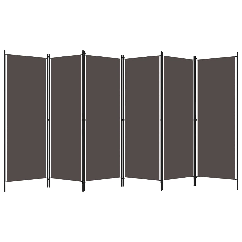 Sobna pregrada sa 6 panela antracit 300 x 180 cm