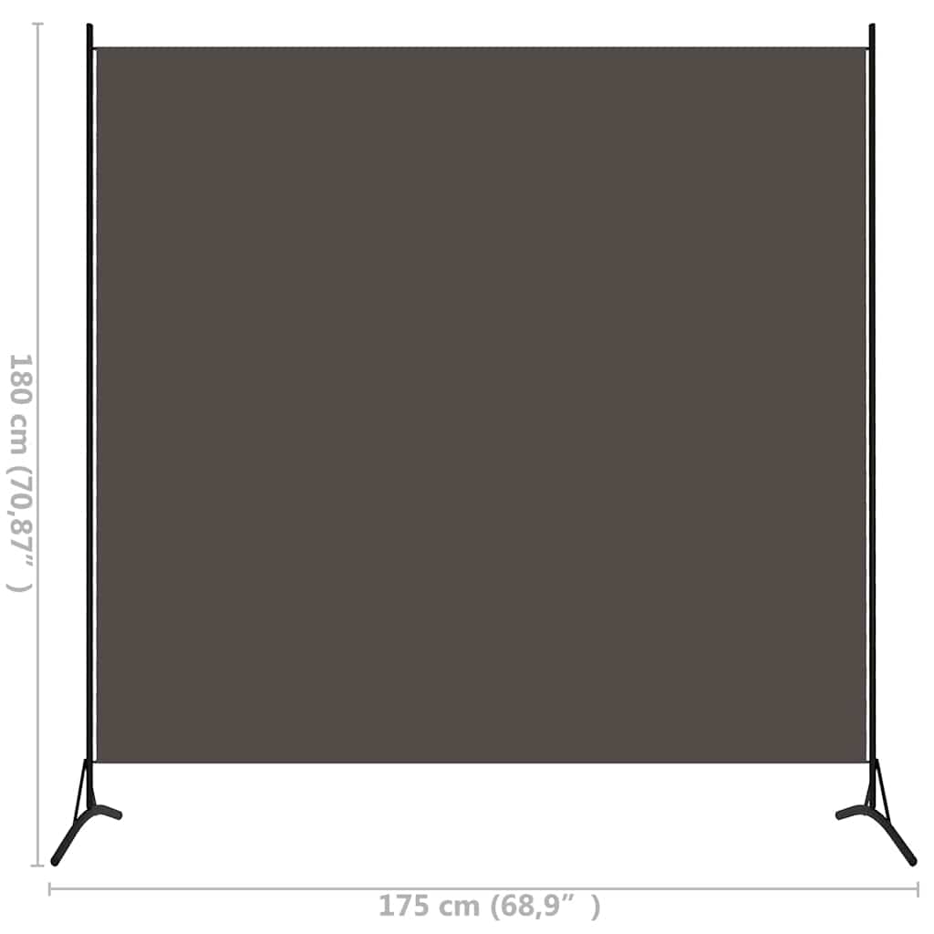 Sobna pregrada antracit 175 x 180 cm od tkanine