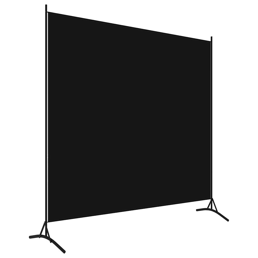 Sobna pregrada crna 175 x 180 cm od tkanine