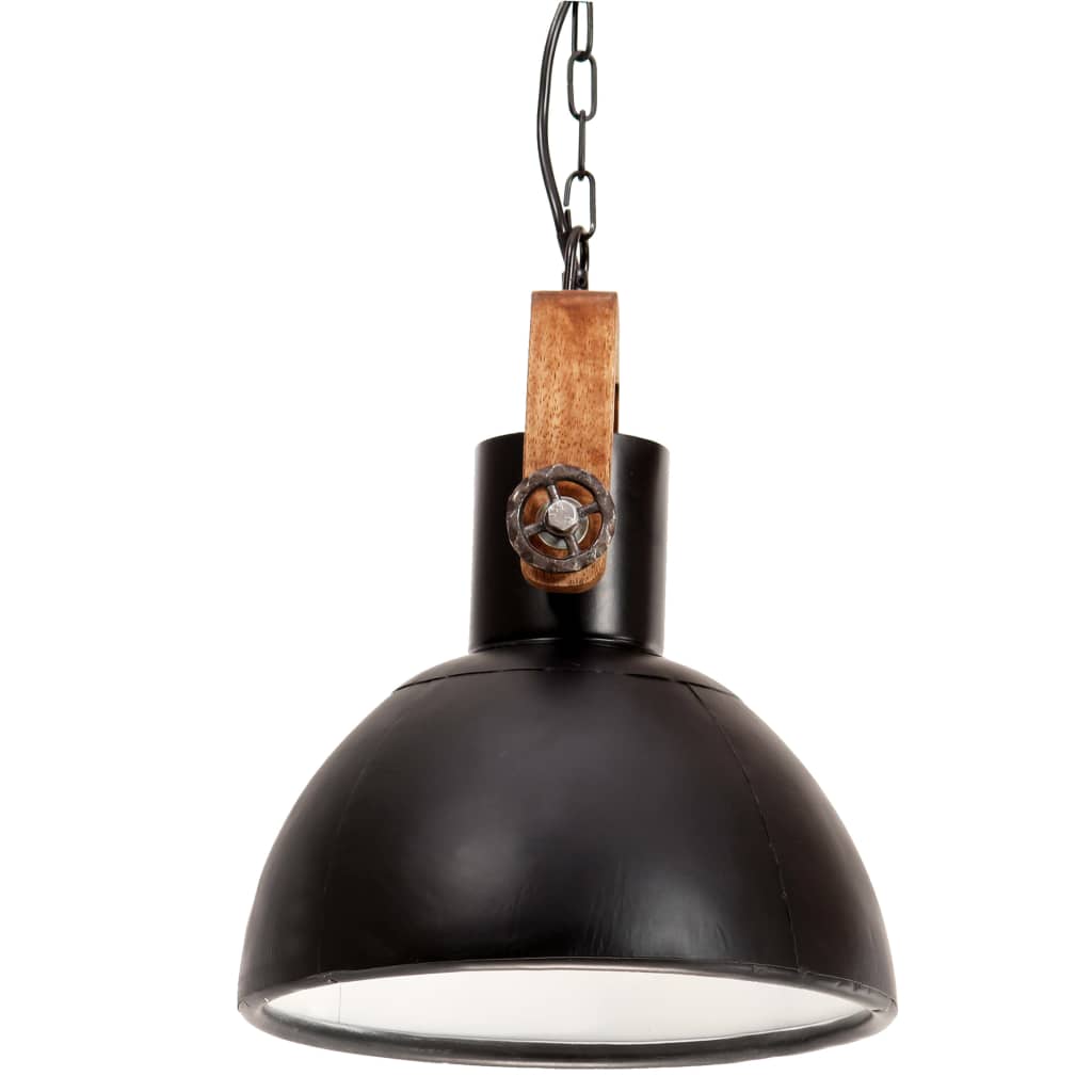 Industrijska viseća svjetiljka 25 W crna okrugla 30 cm E27