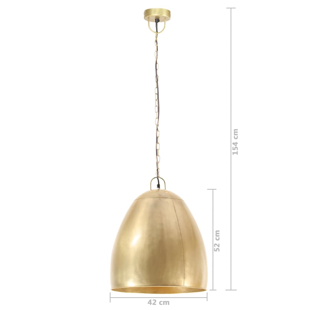 Industrijska viseća svjetiljka 25 W mjedena okrugla 42 cm E27
