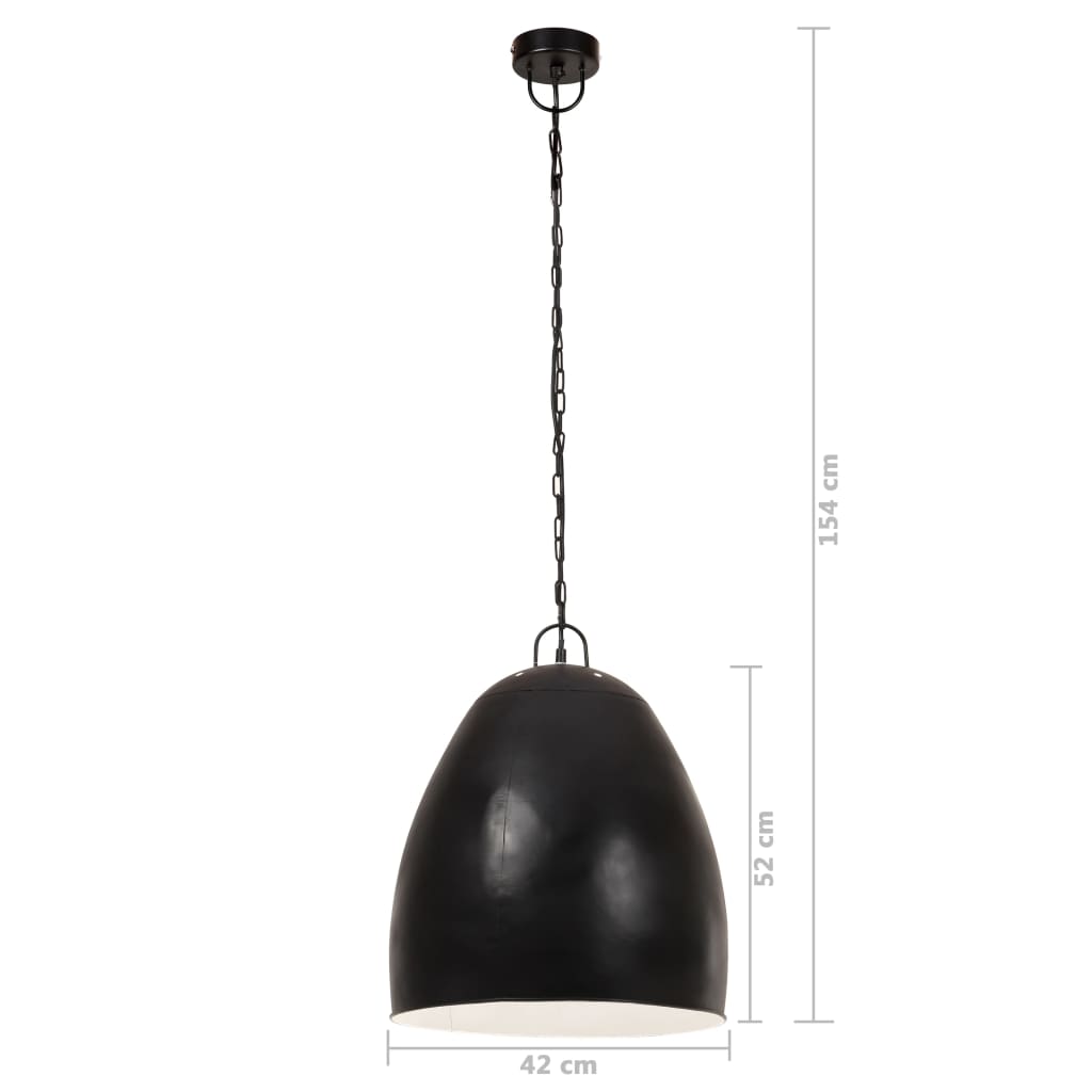 Industrijska viseća svjetiljka 25 W crna okrugla 42 cm E27