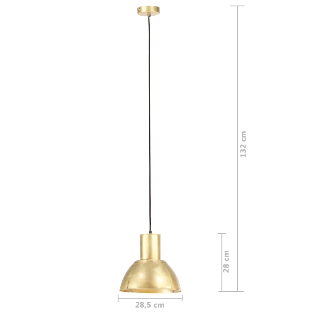 Viseća svjetiljka 25 W mjedena okrugla 28,5 cm E27