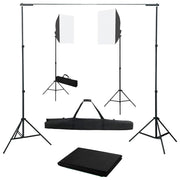 Komplet fotografske opreme sa svjetlima softbox i pozadinom