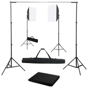 Komplet fotografske opreme sa svjetlima softbox i pozadinom Bijela 500 x 300 cm