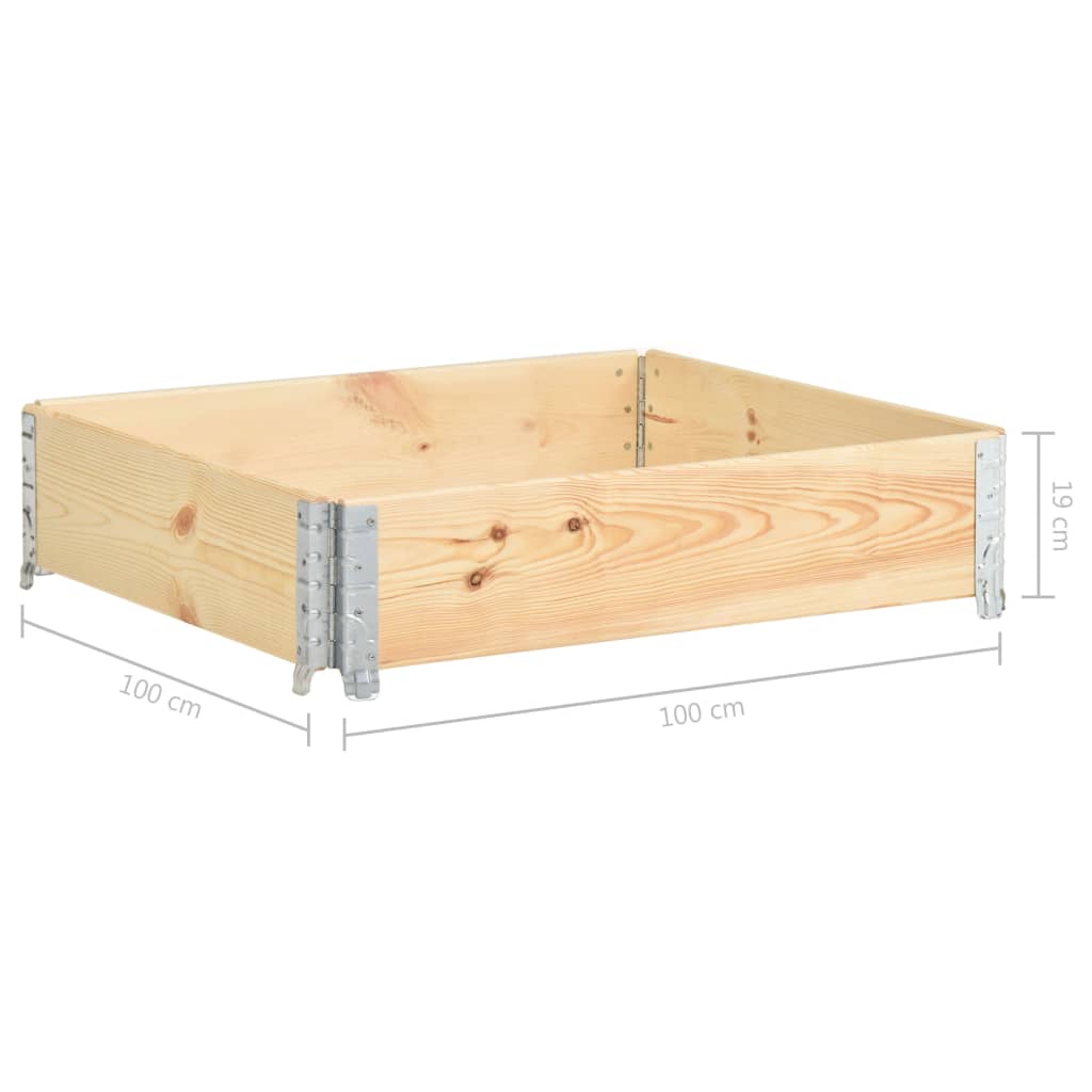 Povišena gredica 100 x 100 cm od masivne borovine