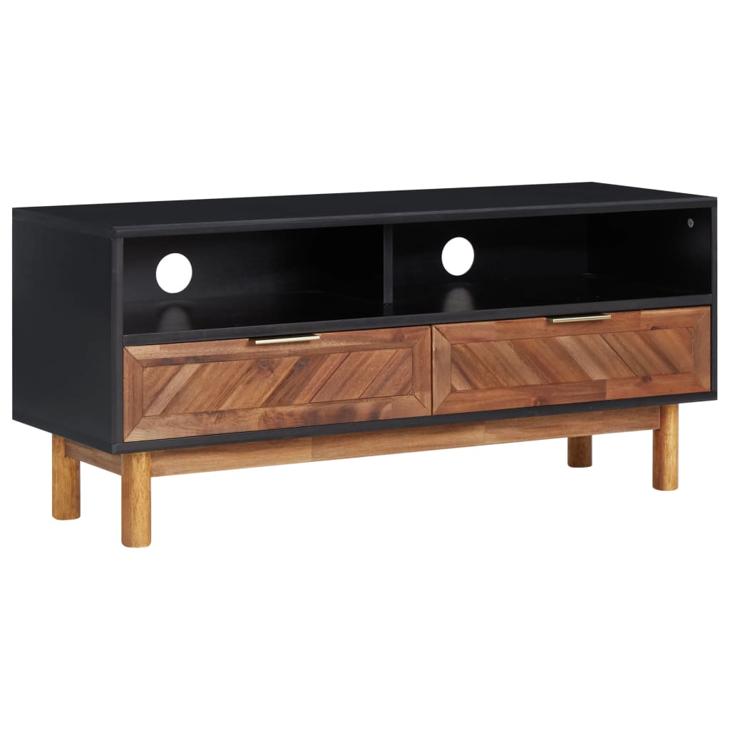 TV ormarić 100 x 35 x 45 cm od masivnog bagremovog drva i MDF-a