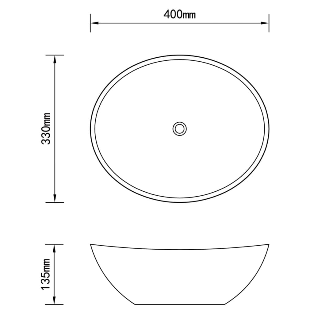 Luksuzni ovalni umivaonik mat svjetlozeleni 40x33 cm keramički