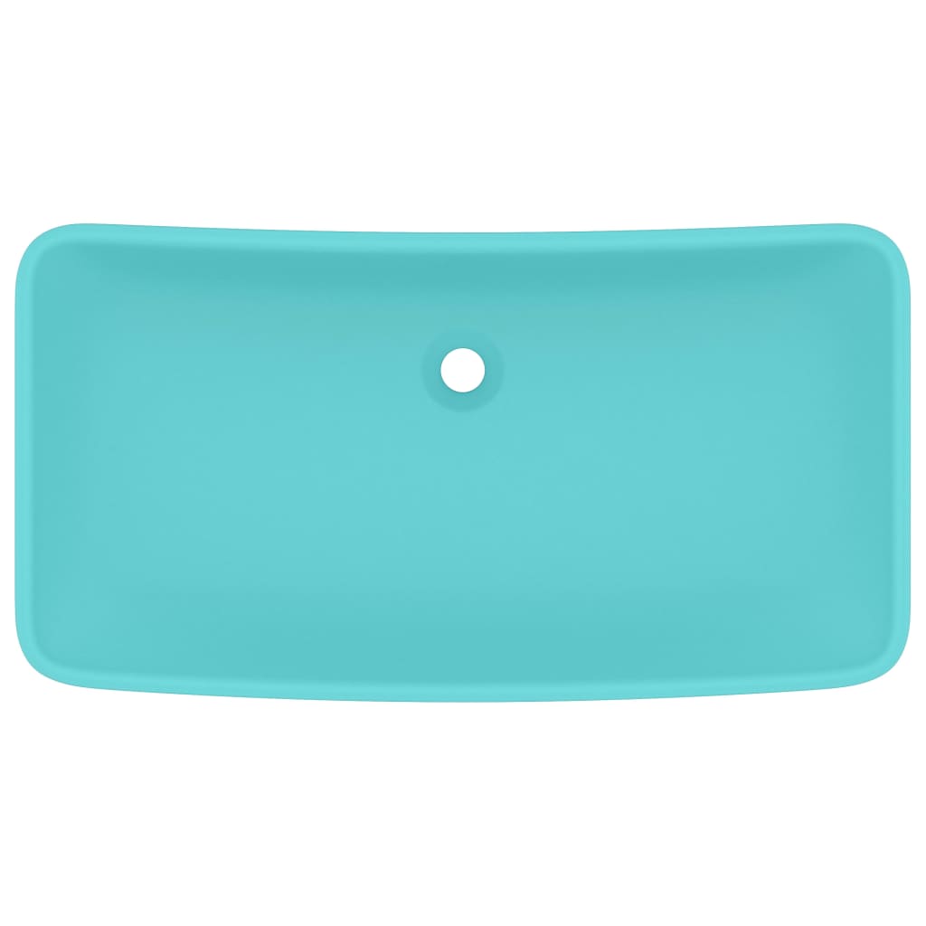 Luksuzni pravokutni umivaonik mat zeleni 71 x 38 cm keramički