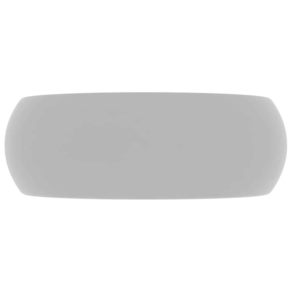 Luksuzni okrugli umivaonik mat svjetlosivi 40 x 15 cm keramički