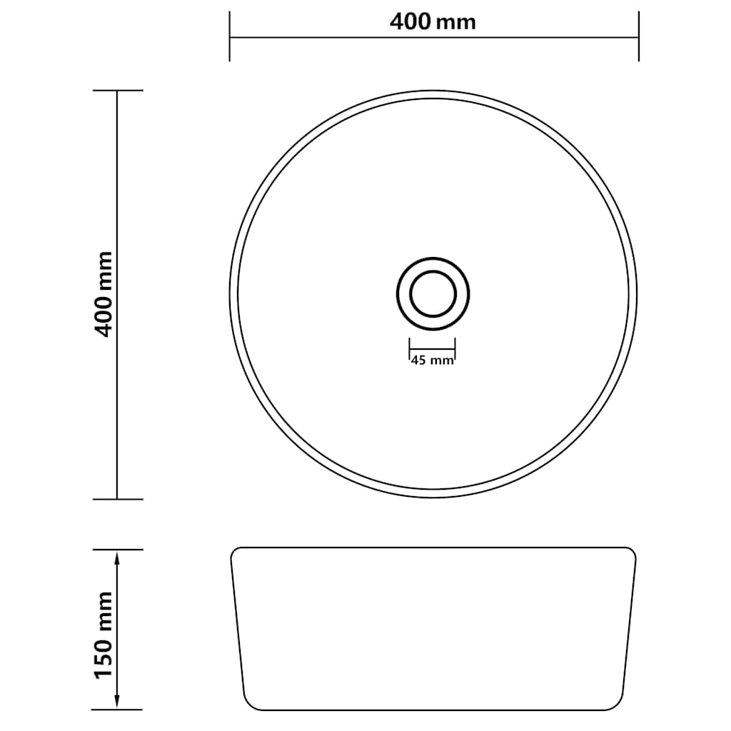 Luksuzni okrugli umivaonik mat svjetlozeleni 40x15 cm keramički