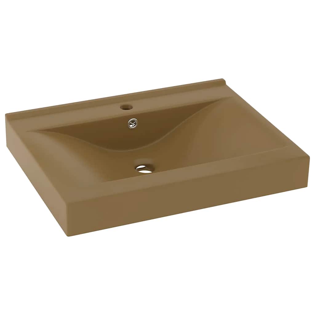 Luksuzni umivaonik mat krem 60 x 46 cm keramički