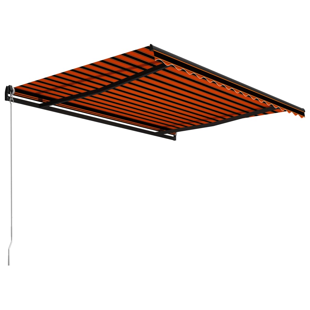 Tenda na ručno uvlačenje 450 x 300 cm narančasto-smeđa