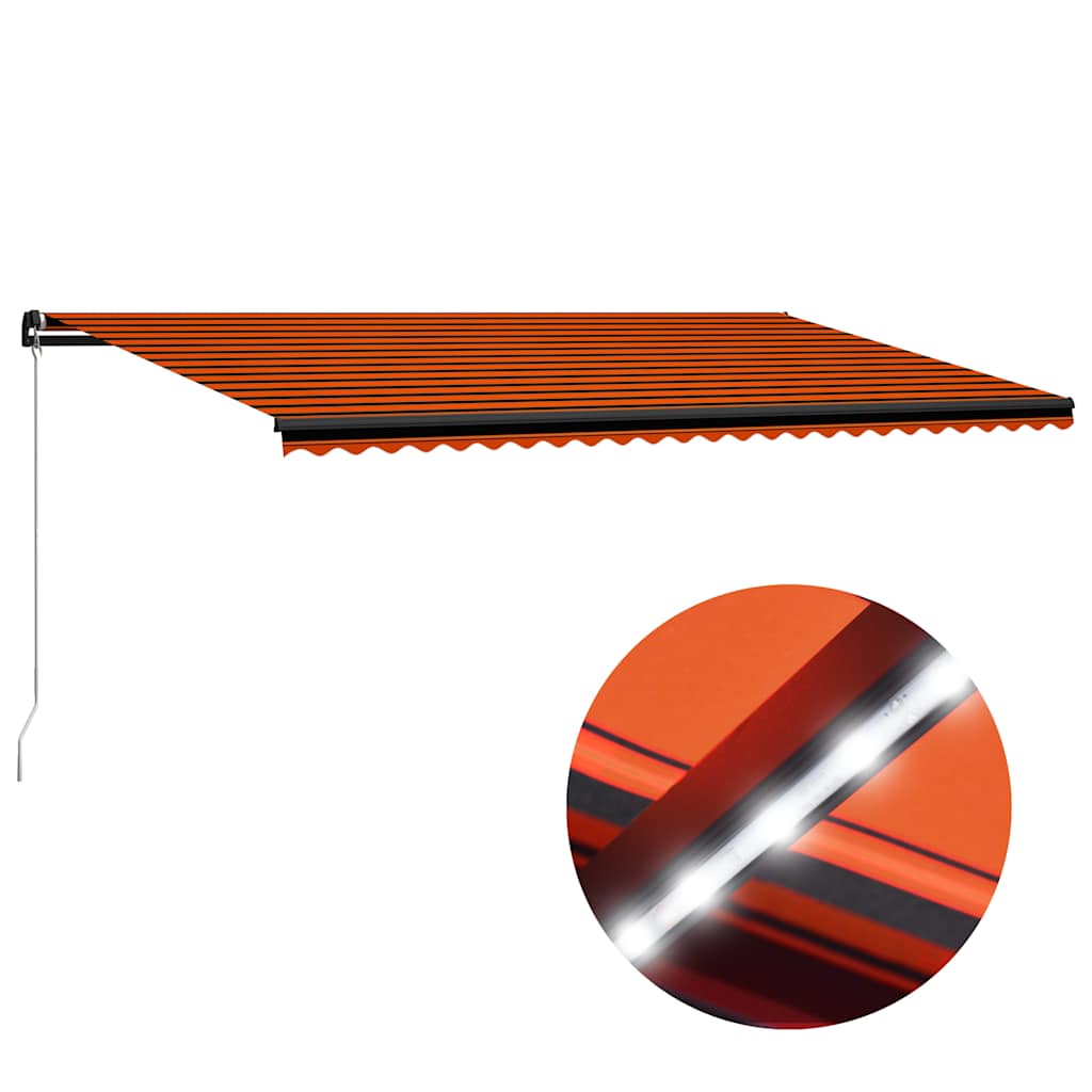 Ručna tenda sa solarnim LED svjetlom 6 x 3 m