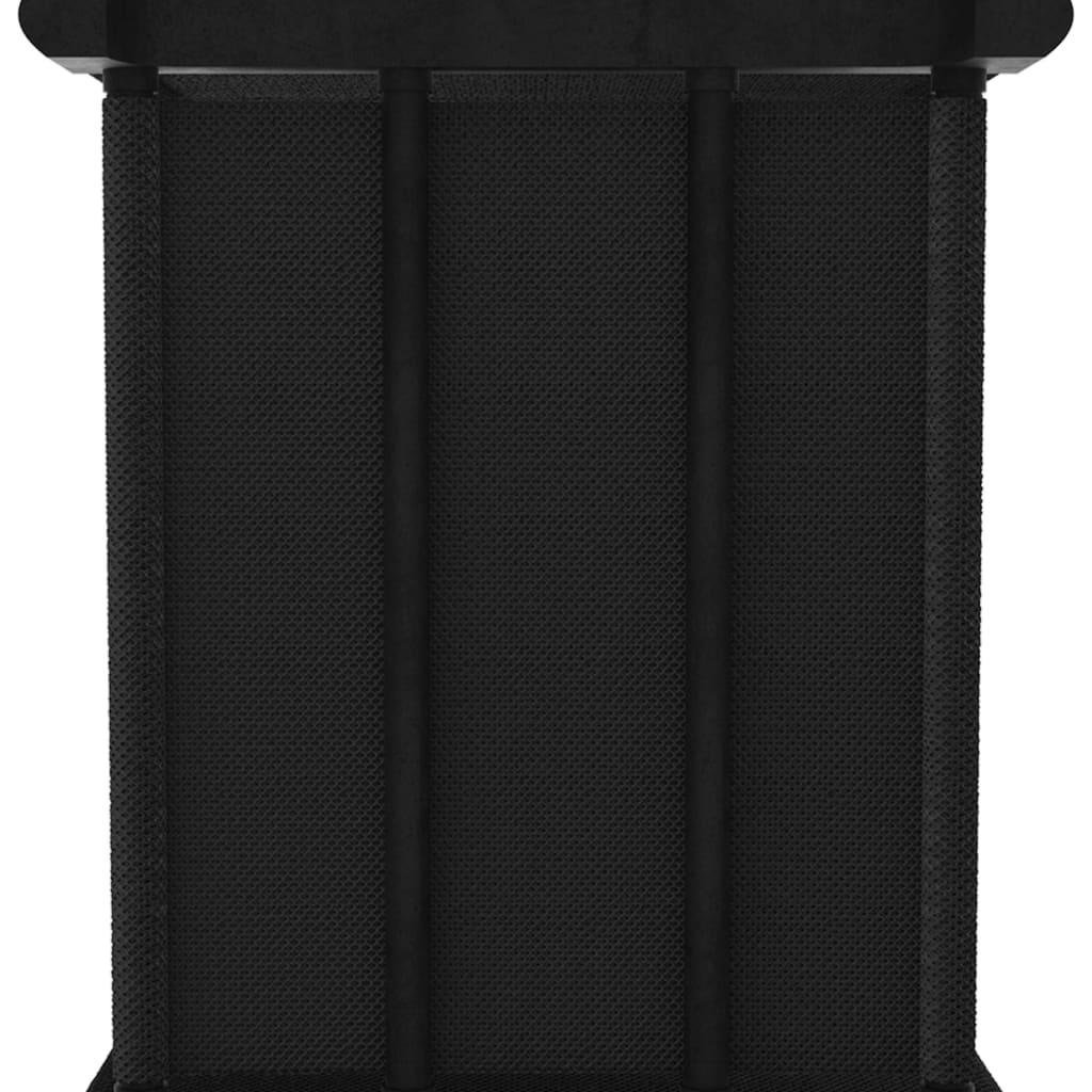 Police za izlaganje s 15 kocki crne 103x30x175,5 cm od tkanine