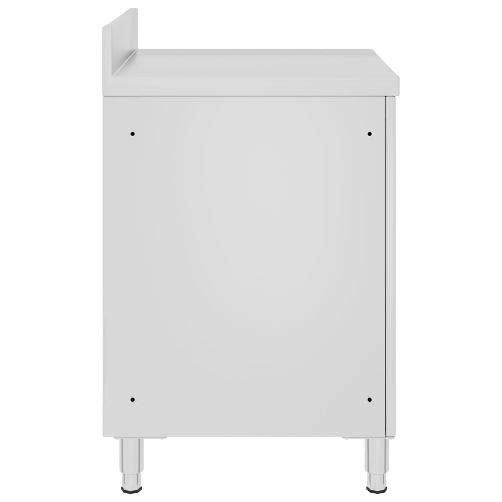 Komercijalni radni stol s ormarićem 60 x 60 x 96 cm od čelika