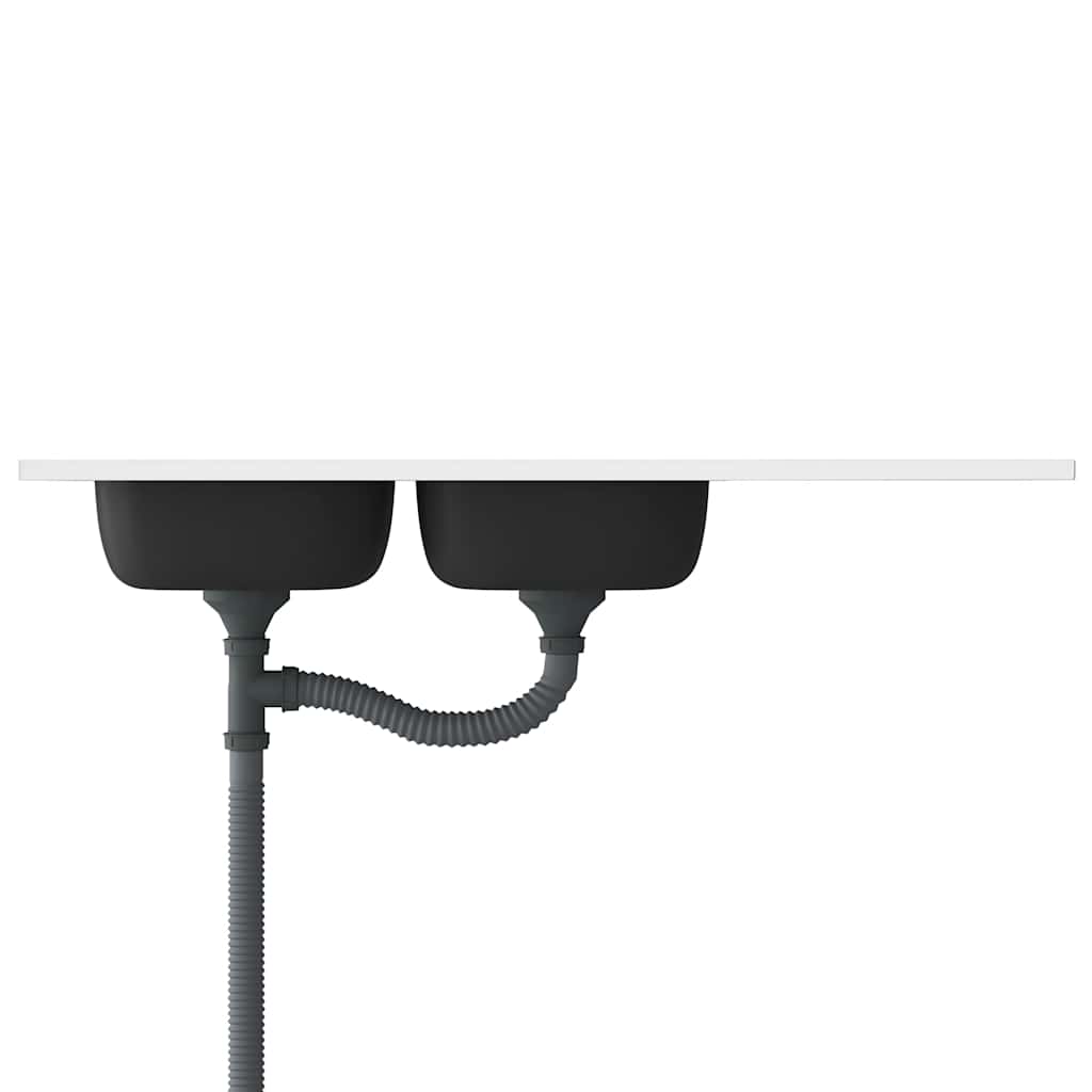 Kuhinjski sudoper s dva korita srebrni 1200x600x155 mm čelični