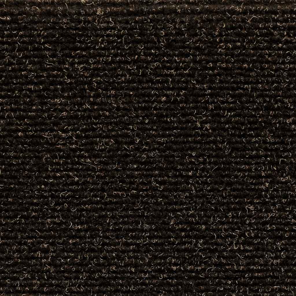 Prostirke za stepenice, samoljepljive, 15 kom, 56x17x3 cm, tamnosmeđe, poluokrugle