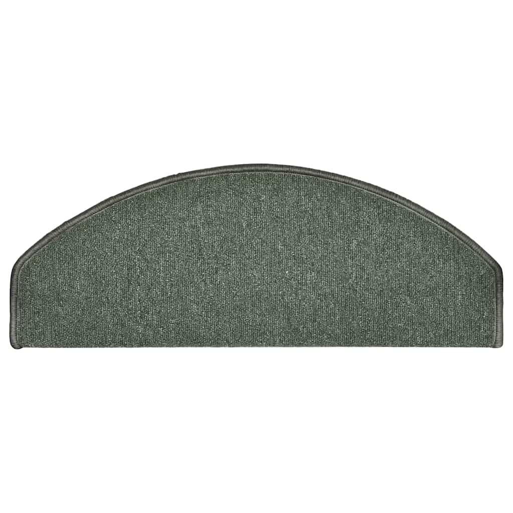 Prostirke za stepenice 15 kom 65x24x4 cm tamnozelene poluokrugle velike
