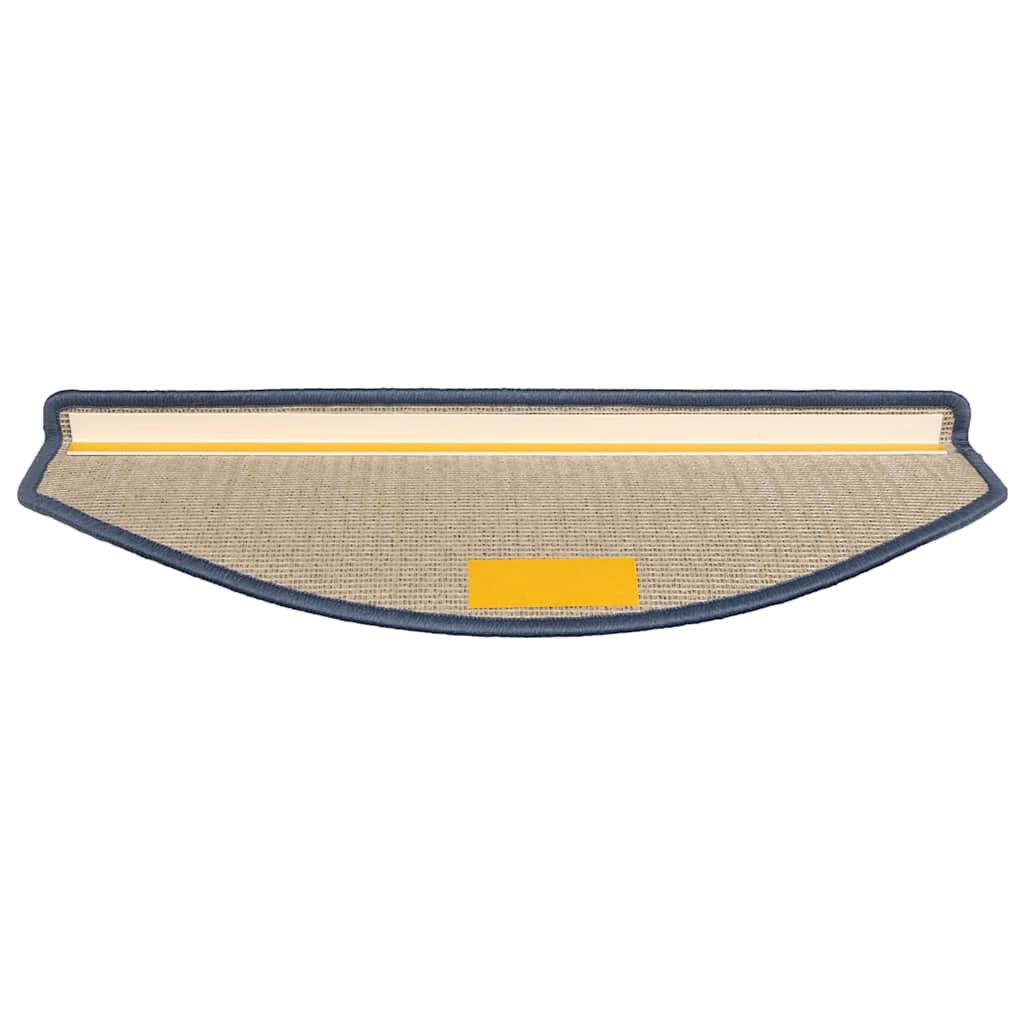 Prostirke za stepenice 15 kom 65x24x4 cm svijetlo sive i plave poluokrugle velike