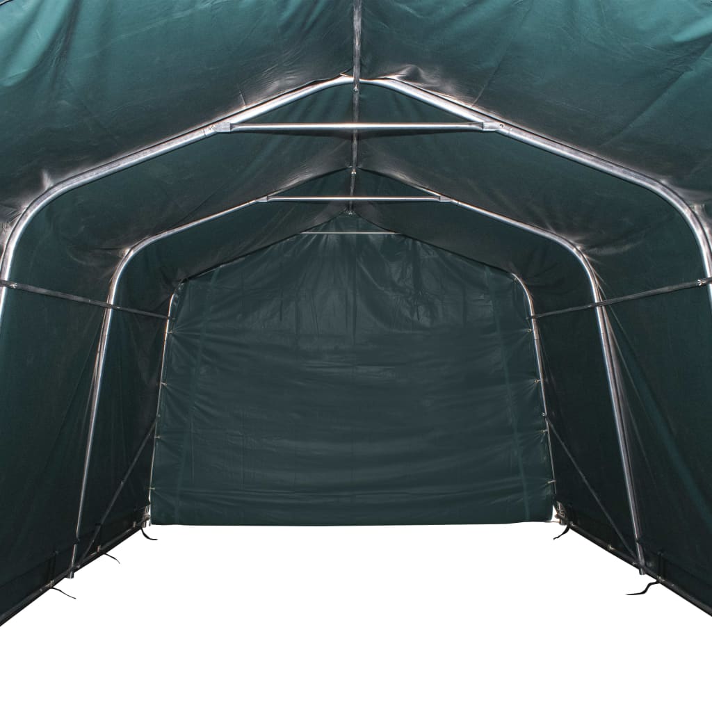 Uklonjivi šator za stoku PVC 550 g/m² 3,3 x 6,4 m tamnozeleni