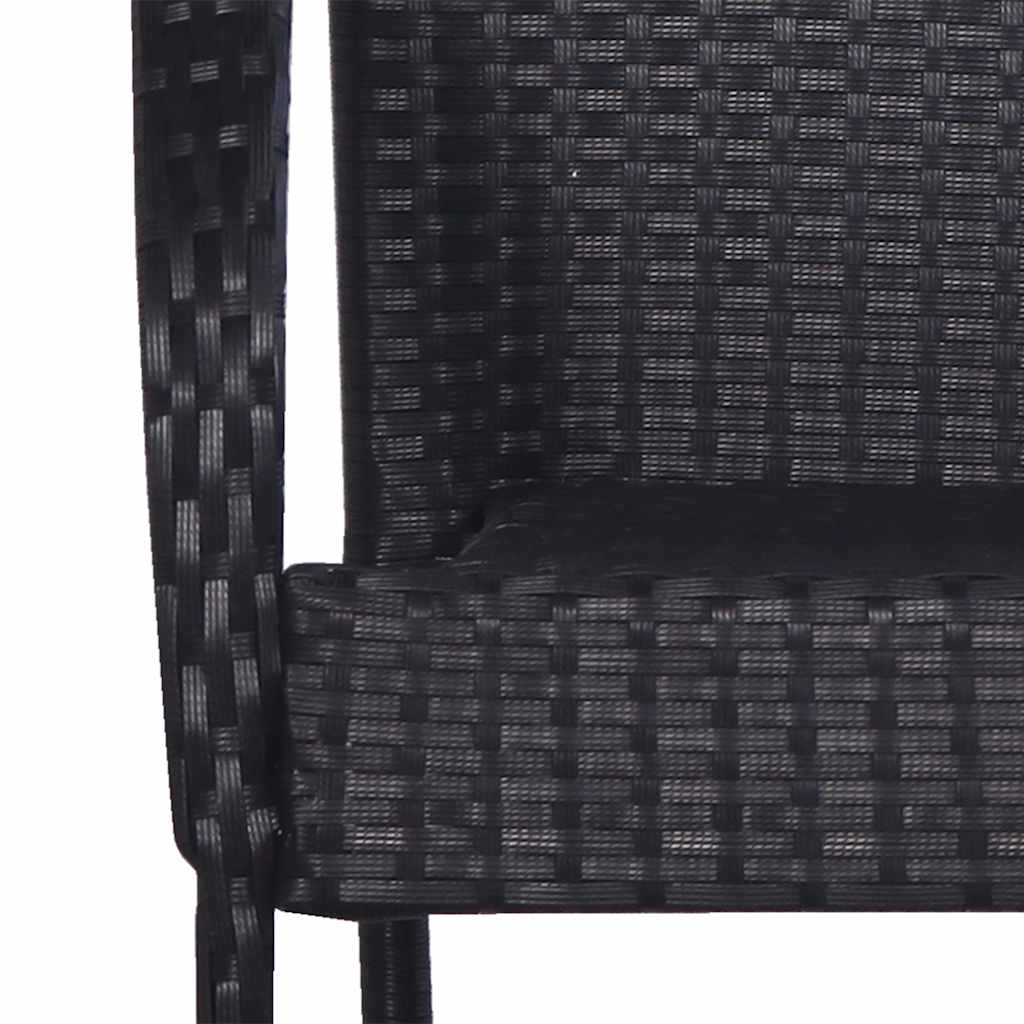 Složive vrtne stolice 6 kom od poliratana crne