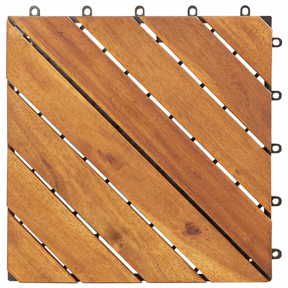 Pločice za decking 10 kom. Smeđa 30 x 30 cm Acacijsko drvo