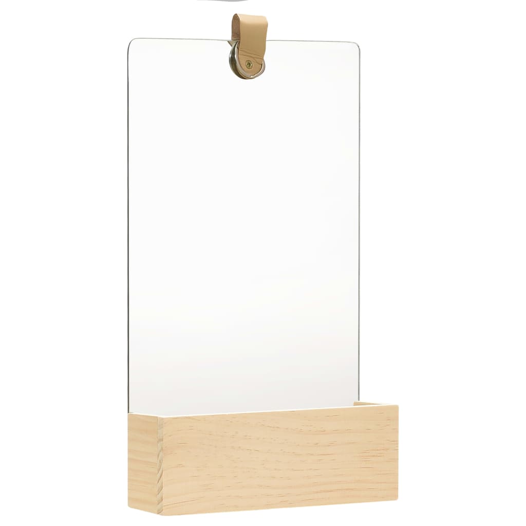 322802  Wall Mirror Solid Pinewood 23x39,5 cm
