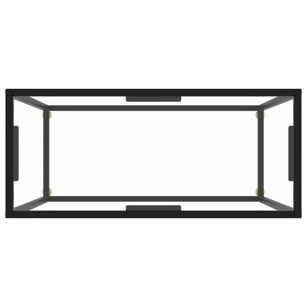 Konzolni stol prozirni 80 x 35 x 75 cm od kaljenog stakla