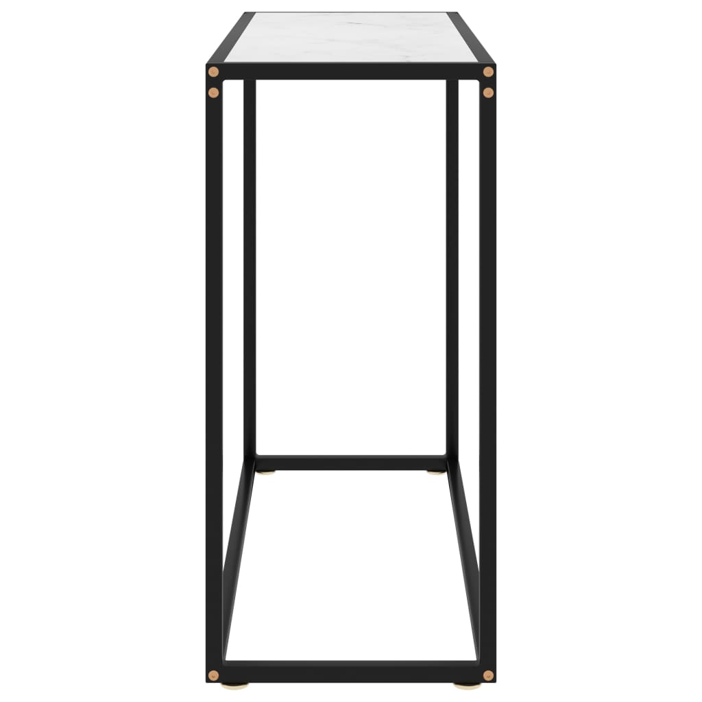 Konzolni stol bijeli 80 x 35 x 75 cm od kaljenog stakla