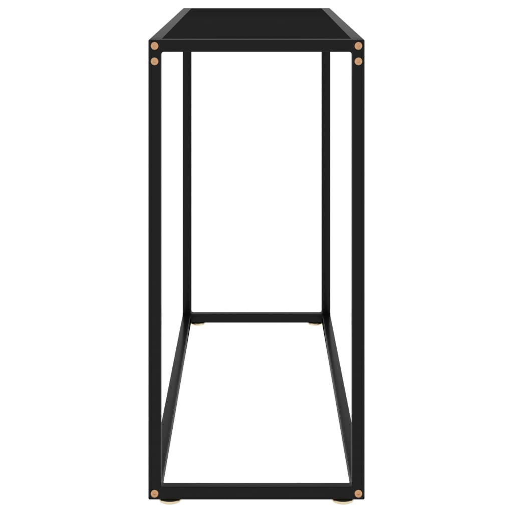 Konzolni stol crni 100 x 35 x 75 cm od kaljenog stakla