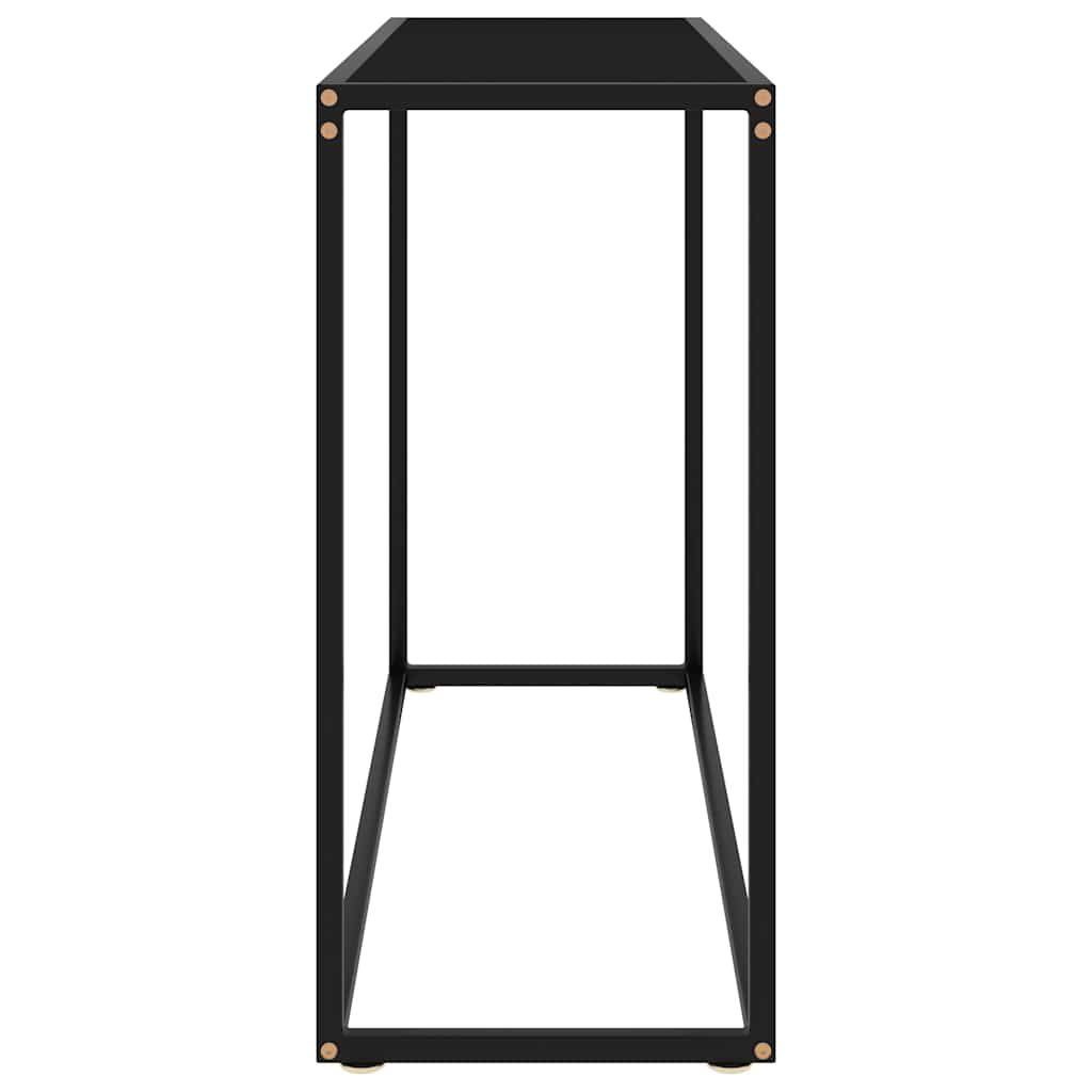 Konzolni stol crni 100 x 35 x 75 cm od kaljenog stakla